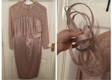 STUNNING Mother Of The Bride/groom Coast Dress And Fascinator Size 12
