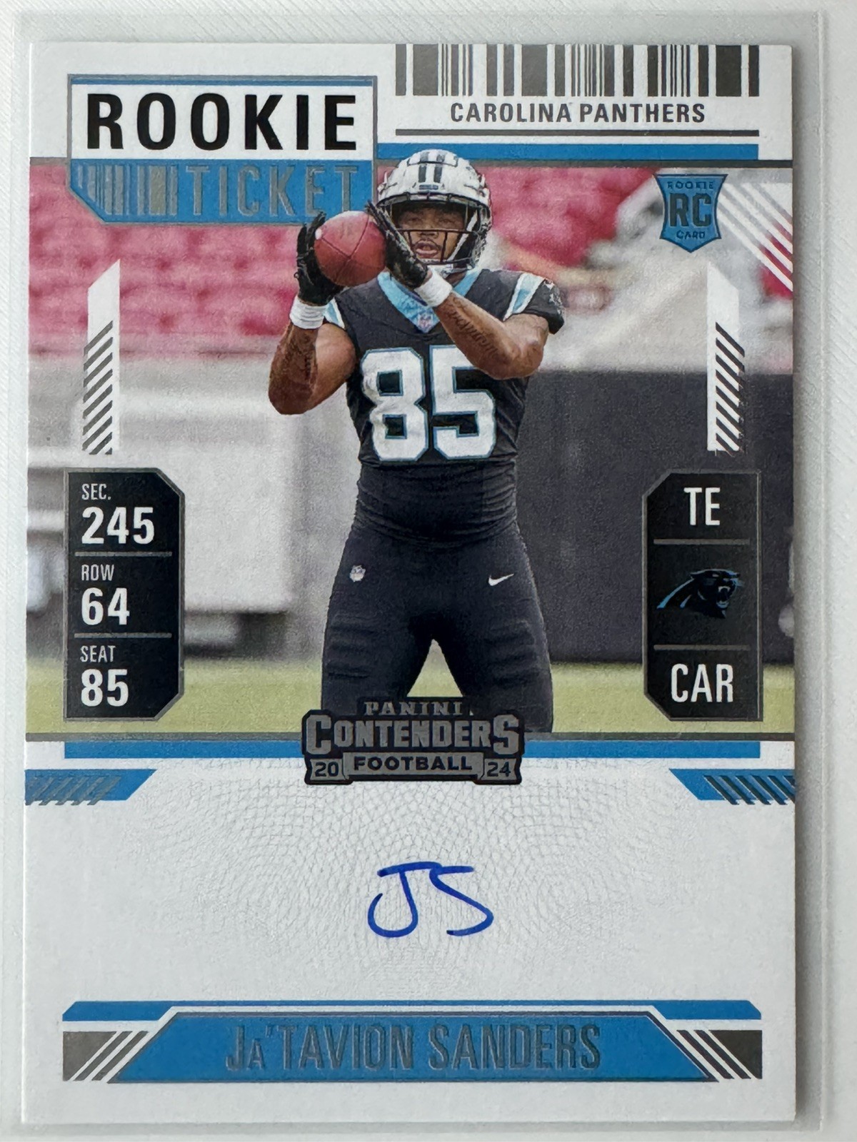 Ja'Tavion Sanders Panini Contenders #126 Autograph