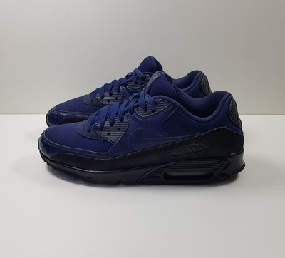 NIKE AIR MAX 90 HERREN 9,5 UK EUR44,5 NAVY SCHWARZ LOW TOP SNEAKER SCHUHE TURNSCHUHE