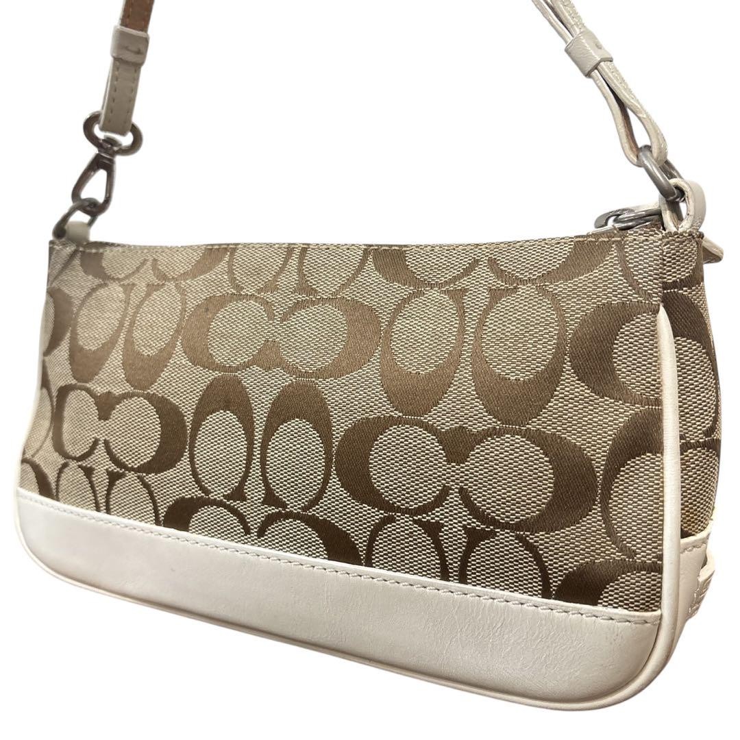 Coach Handbag Accessory Pouch Signature White New