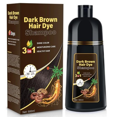 Hair Dye Shampoo 3 in 1 Hair Shampoo Instant Hair Dye Herbal Ingredients Gift US