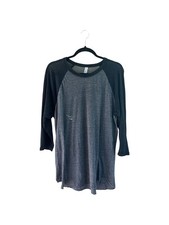 OG american apparel baseball tee t-shirt raglan mens size large made in USA