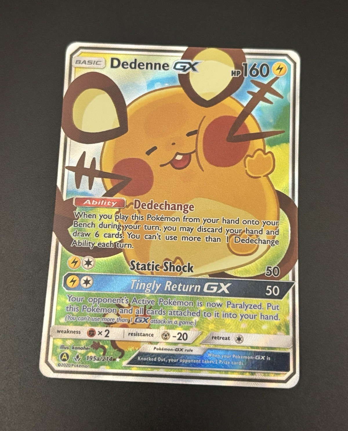 The Pokémon Company Dedenne GX Sm-Unbroken Bonds 195A/214 Ultra Rare Holo EN