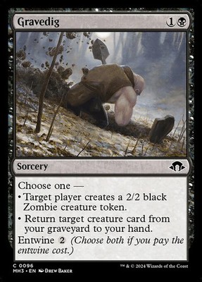 Magic/MTG Gravedig MH3-96 Common Englisch Excellent Foil