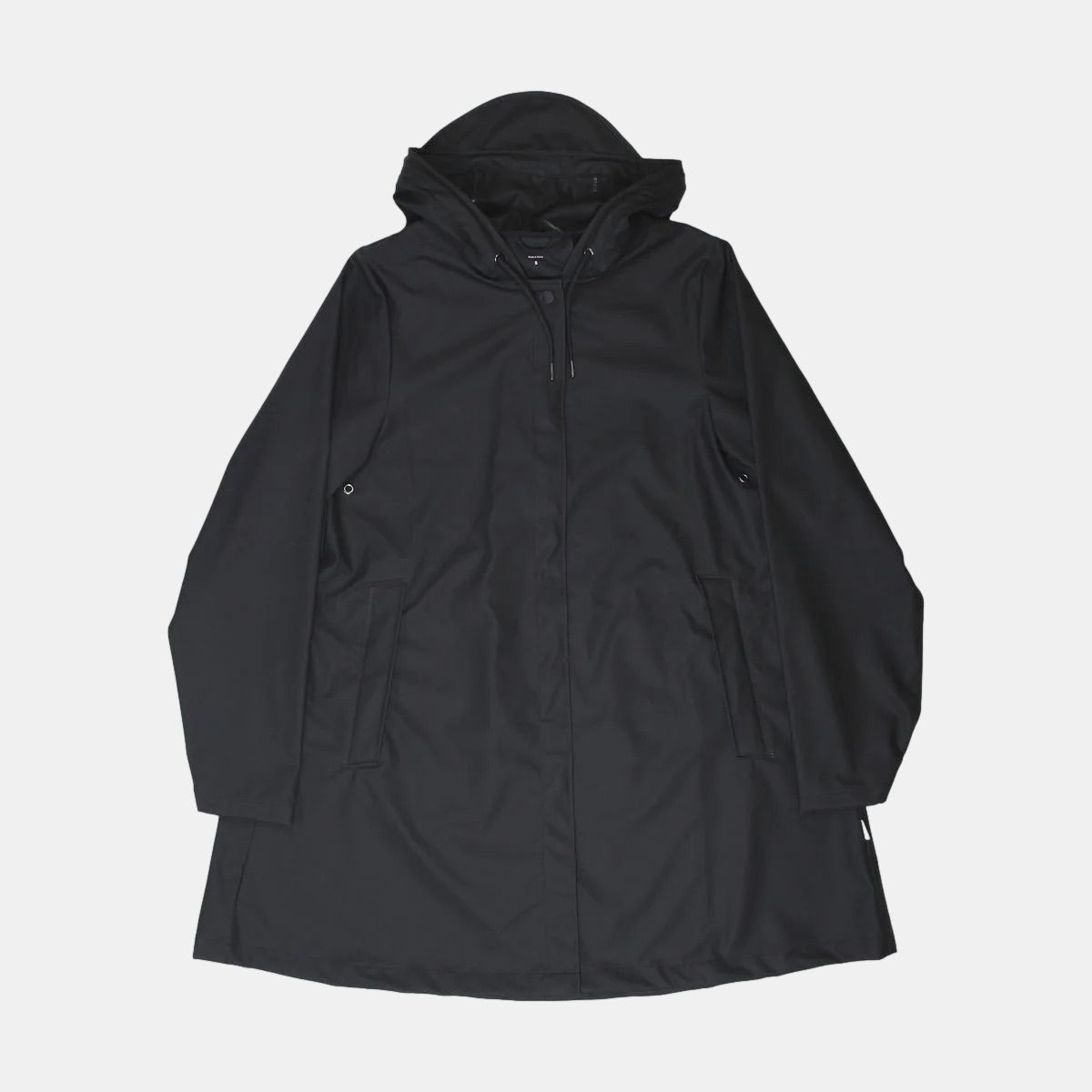 Rains A-Line Jacket / Size L / Mid-Length / Mens / Black / Polyurethane