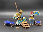 Playmobil Knight on Horse - VTG Medieval Swan Joust Champion Lance Stool 3654