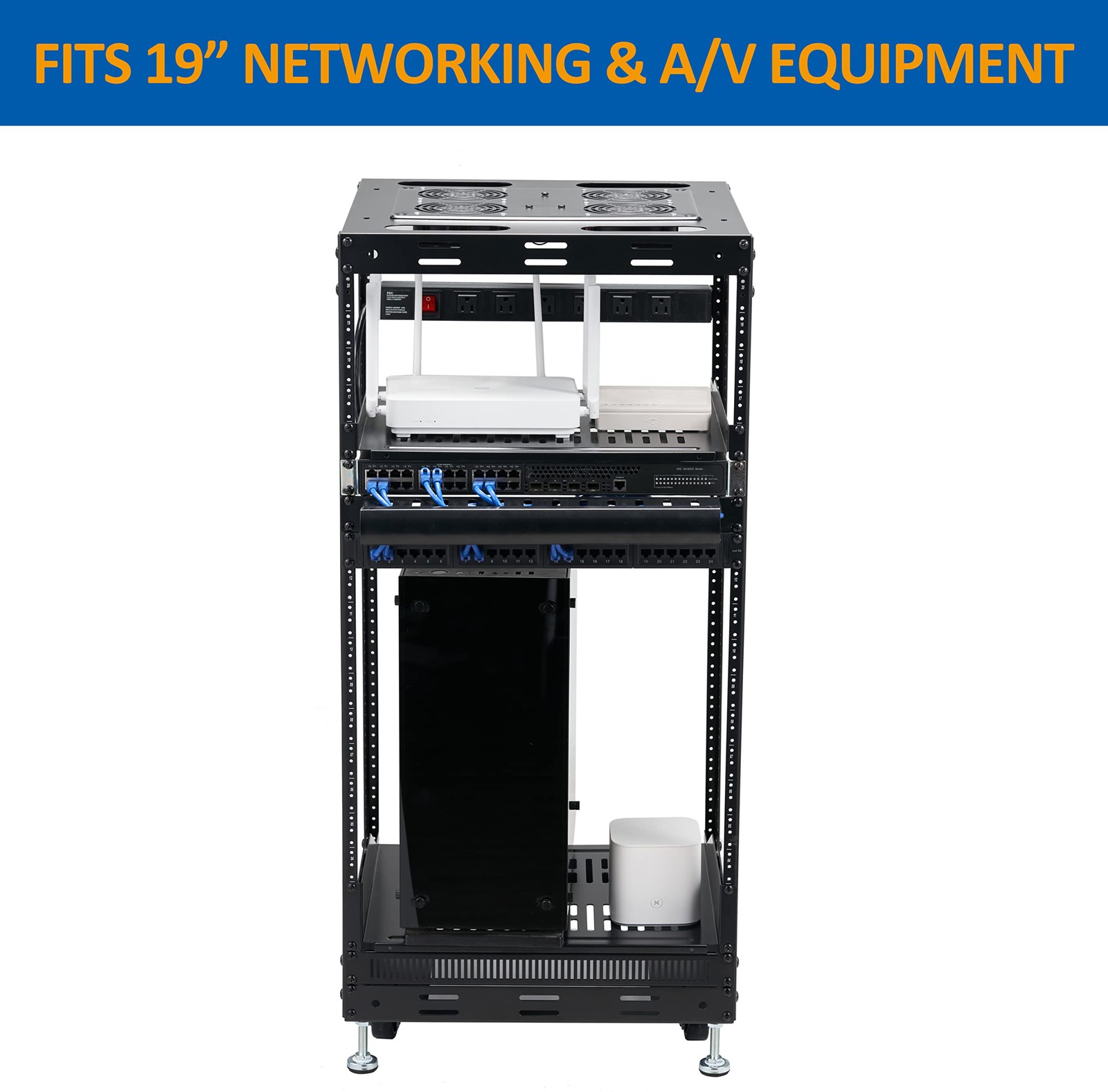 как выглядит 15U Open Frame Rack for Servers AV Gear - Wall Mountable Design Includes 2X... фото