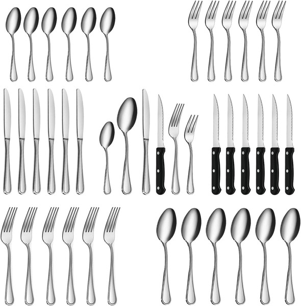 Besteckset 36-Teilig Edelstahl Hochglanz FüR 6 Personen SpüLmaschinenfest-image