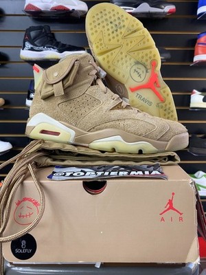 AIR JORDAN 6 TRAVIS SCOTT BRITISH KHAKI SZ 9