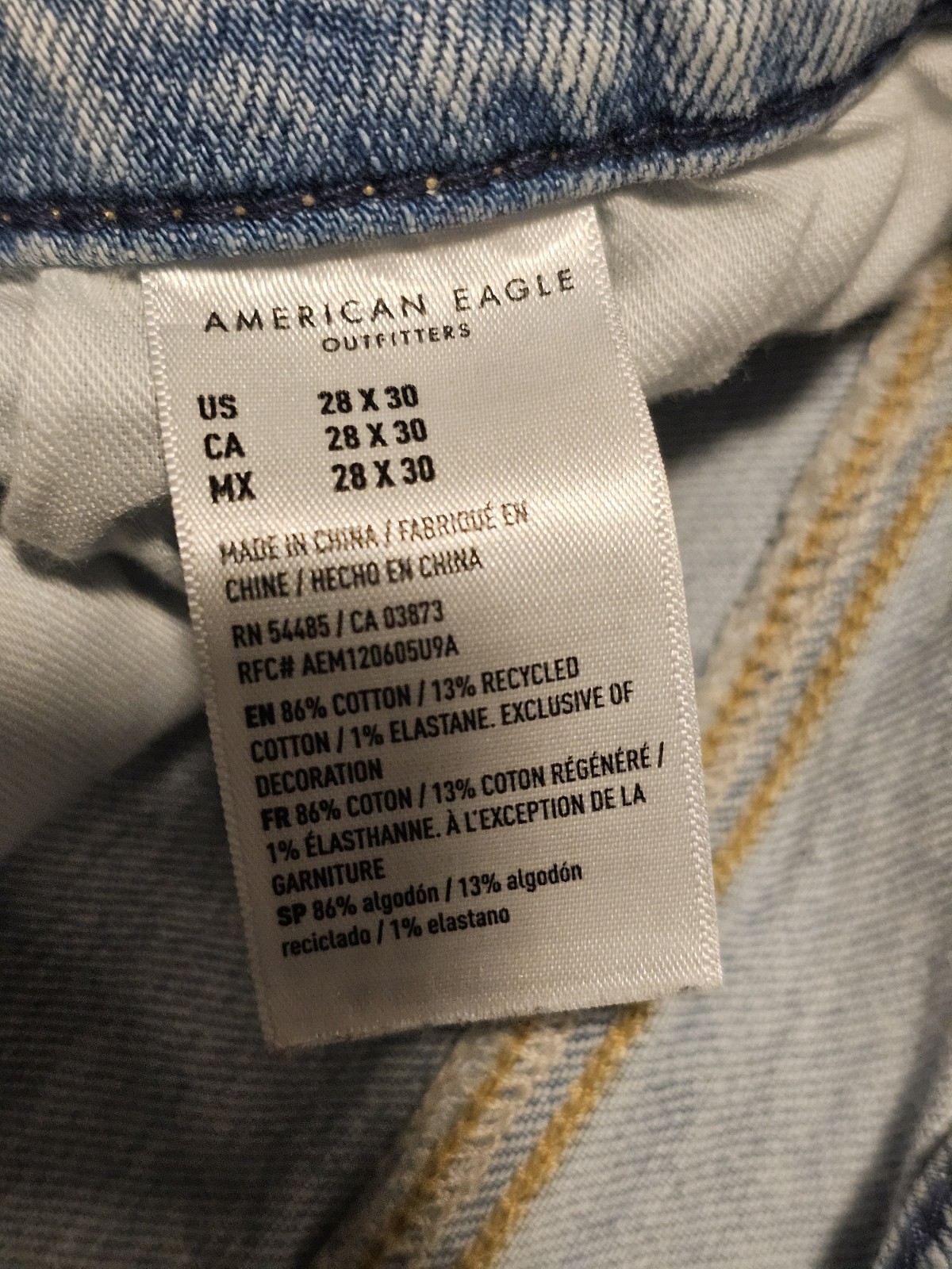 American Eagle Jeans Mens 28x30* Blue Original Bootcut Airflex+ Preppy Casual 