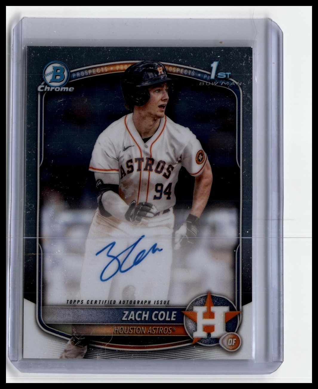 2025 Bowman Chrome #CPA-ZC Zach Cole Prospect Autographs