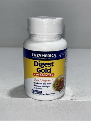 Sealed Digest Gold + Probiotics Enzyme Supplement, 45 Caps/ Exp 12/2026