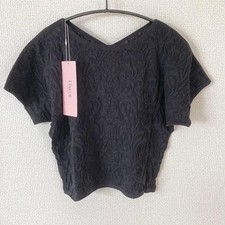 Chacott Sheer 2-Way Ballroom Ballet Yoga Top Black M Size