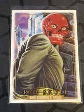 2024 SkyBox Marvel Masterpieces 92 Platinum Red Skull #80 Leather
