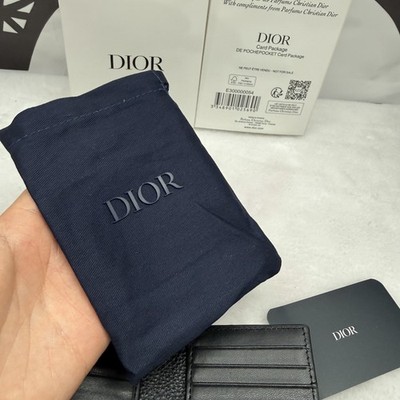 Christian Dior VIP Gift Card Holder Wallet Black Faux Leather | eBay