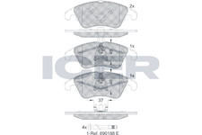 Bremsbelagsatz Vorne Lucas-Trw-System für Mercedes W204 C204 C205 S204 ab 07->