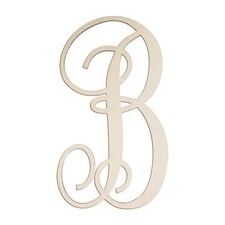 Cursive Wooden Letters B for Wall Decor Large Wood Monogram Letters 14 Inch