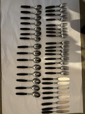 VTG Dansk Black Kongo Stainless  Flatware 39P...