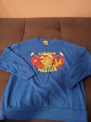 Vintage Garfield Sweatshirt 1978 Graphic Print Cartoon MEDIUM POLO CLUB PGC