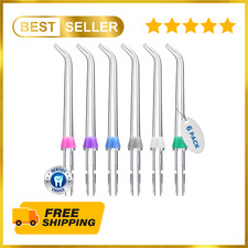 6 Pack Waterpik Replacement Heads - Classic Jet Tips Water Flosser Accessories..