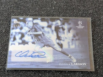 2022 Topps UEFA UCL Simplicidad - Henrik Larsson - Barcelona Auto /25