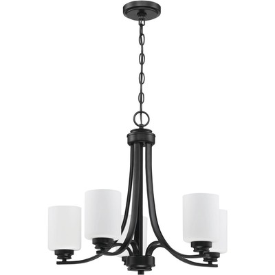Craftmade 50525-FB-WG Neighborhood Bolden Chandelier Flat Black