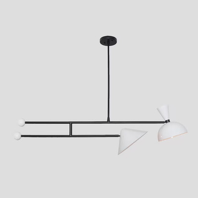 Double Shade Counter Balance Handmade Brass Sputnik Chandelier Pendant Light