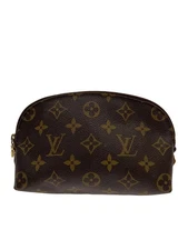 LOUIS VUITTON Pochette Cosmetic PM Monogram Canvas PVC Brown