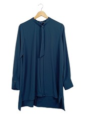 Camicia donna Alesya taglia 44 XXL elegante petrolio manica lunga business