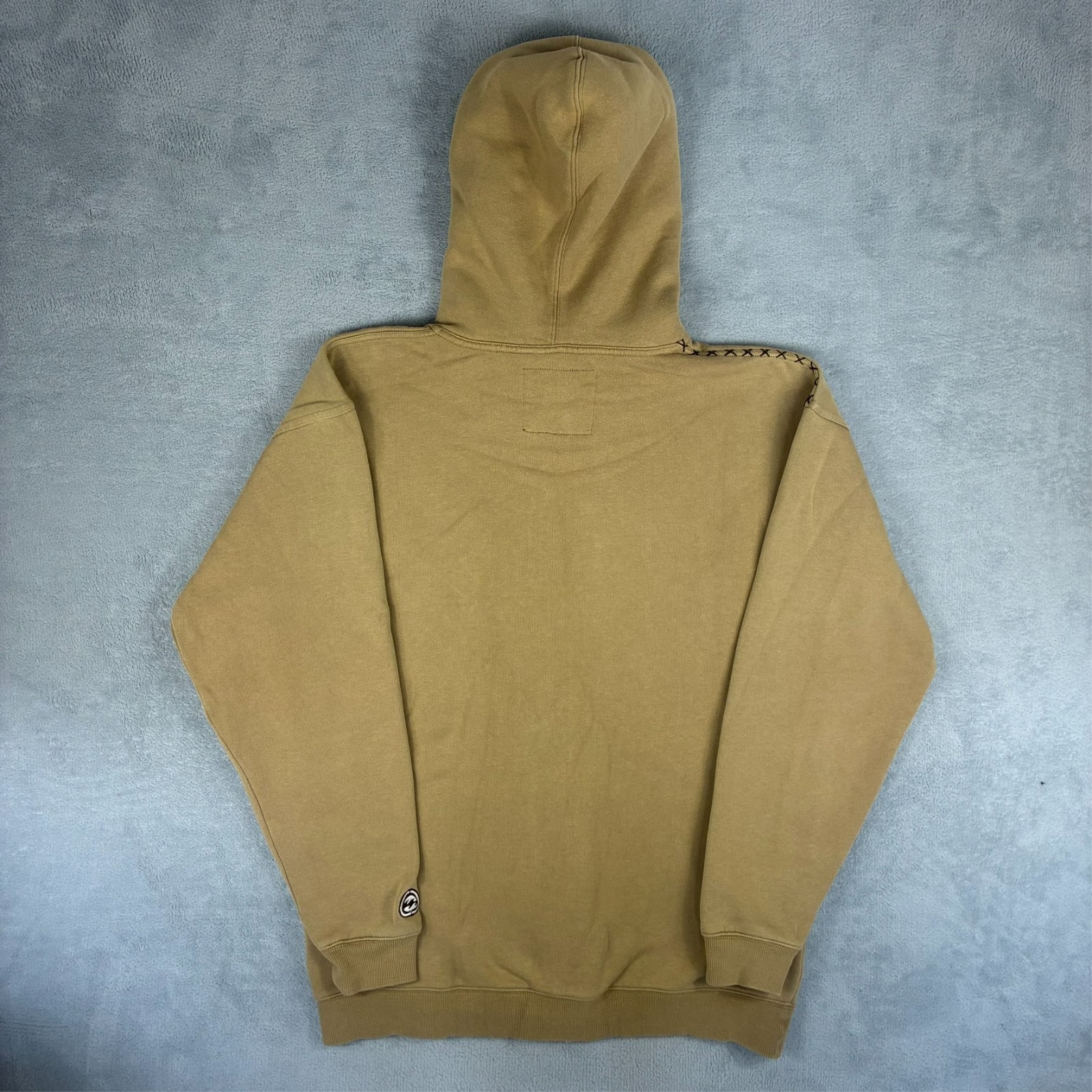 Vintage Billabong 2000s Y2K Surf Beige Sherpa Spellout Sz Medium Full Zip Hoodie image 7