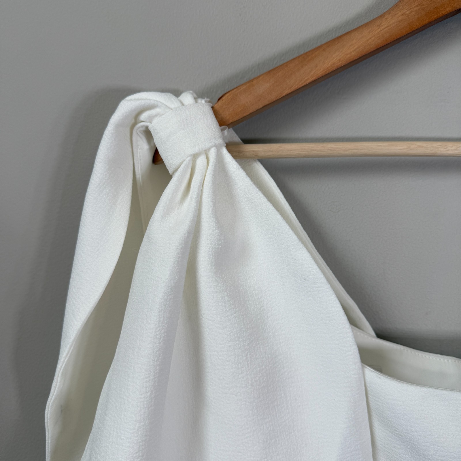 Dress the Population Tiffany One-Shoulder Jumpsuit Women's XXL Off White Bow NWT thumbnail 10