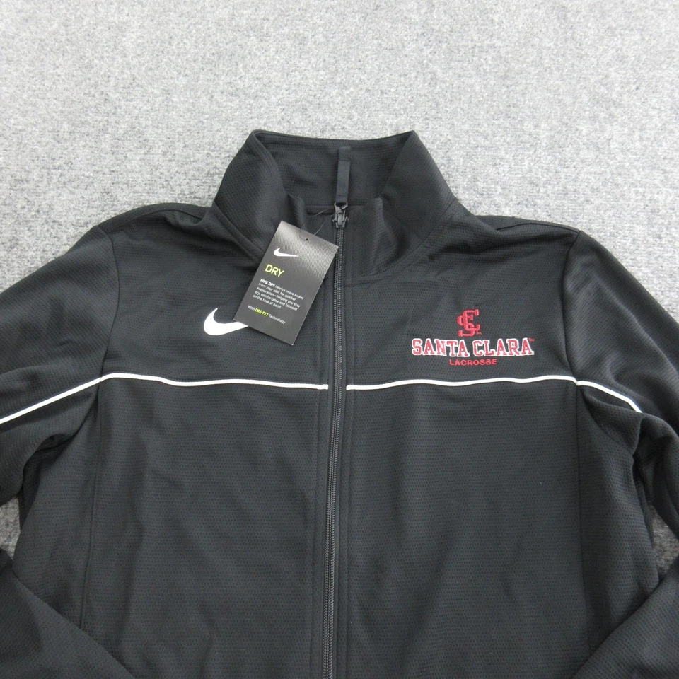 Santa Clara Lacrosse Jacket Full Zip Mens Small Black Nike Dri-Fit NCAA College - Image 2 of 4