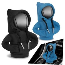 2pcs Car Gear Shift Knob Hoodie, Mini Hoodie Shifter Cover, 2 PCS Black Blue