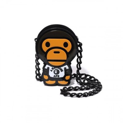 A BATHING APE Shoulder Bag BABY MILO BAG Women's Leather black
