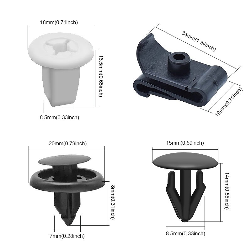 Car Splash Shield Guard Bumper Hardware Kit Body Bolt Clips for Toyota Lexus USA