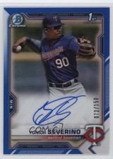 2021 Bowman Chrome Prospects Blue Refractor /150 Yunior Severino Auto 1bz3