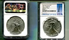 2021 W AMERICAN SILVER EAGLE 1 OUNCE .999 FINE BURNISHED COIN NGC MS70 8156T