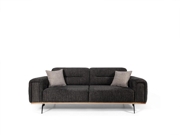 Stoffsofa Design Dreisitzer Grau Sofa 3 Sitzer Polstersofa Couch-image