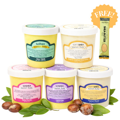 SoShea Whipped Natural Skin Food African Shea Butter 13oz NEW!! (CHOOSE YOURS)