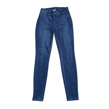 Time and Tru Pull On Skinny Jeans Womens S Dark Wash Blue Stretch Denim Jegging