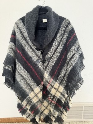 Shawl Blanket Wrap One Size Black,gray, Red
