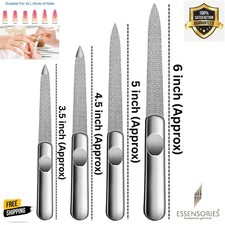 Professional Stainless Steel Diamond Nail Files Set Manicure Tool Autoclaveable