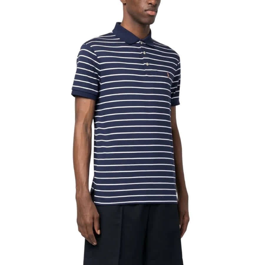 Polo Ralph Lauren Logo Motif Stripe Pattern Polo Shirt, Size X-Large thumbnail 2