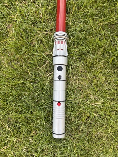 Star Wars Darth Maul Light Saber Double Sided Sword Red Lightsaber Toy Disney - Picture 12 of 23