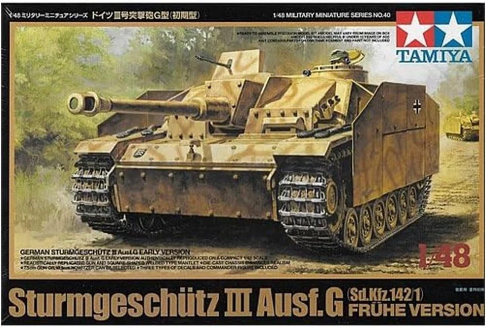 Tamiya 1/48 Military Miniature No.40 TEDESCO Sturmgeschutz III Ausf.G 32540... - Immagine 2 di 4