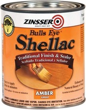Zinsser Bulls Eye Shellac Sealer Amber Quart Wood Finish Stain Blocker