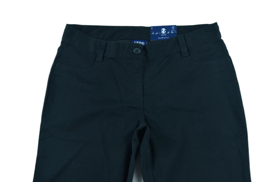 Pantalones Izod Ropa Escolar Niña Talla 5 (30x30) Elastizados Ajustados Negros Nuevos con Etiquetas Foto 2 de 4
