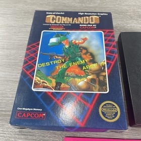 Commando 5-Screw (Nintendo NES, 1986) Complete Hang Tag Rare w/ Protector