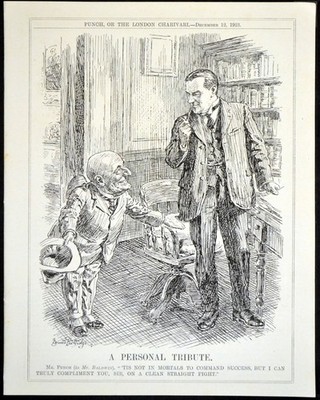 EINE PERSÖNLICHE HOMMAGE 1923 John Partridge Stanley Baldwin PUNCH CARTOON-SEITE