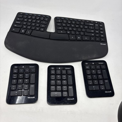 No Dongles Lot 3 Microsoft Sculpt Number Key Pad 1-Keyboard Untested Black